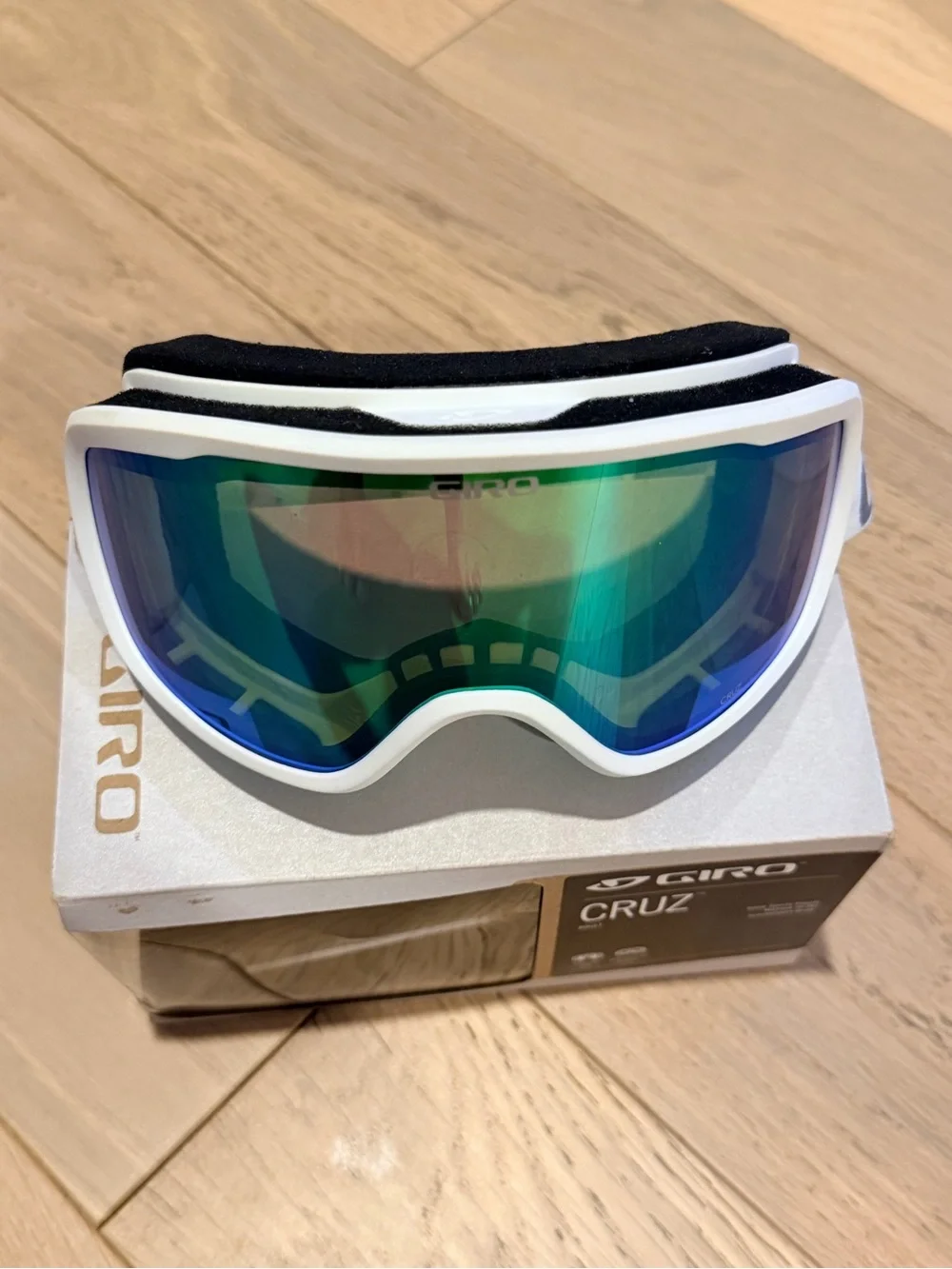 Giro Cruz Goggles - White Frame with Green Lens